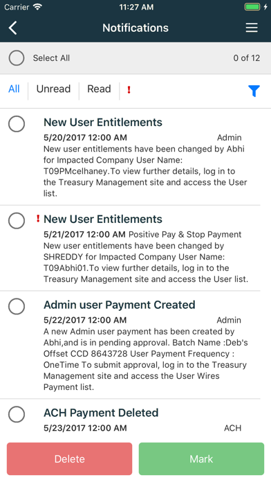 Founders Bank Treasury Mgmt Screenshot