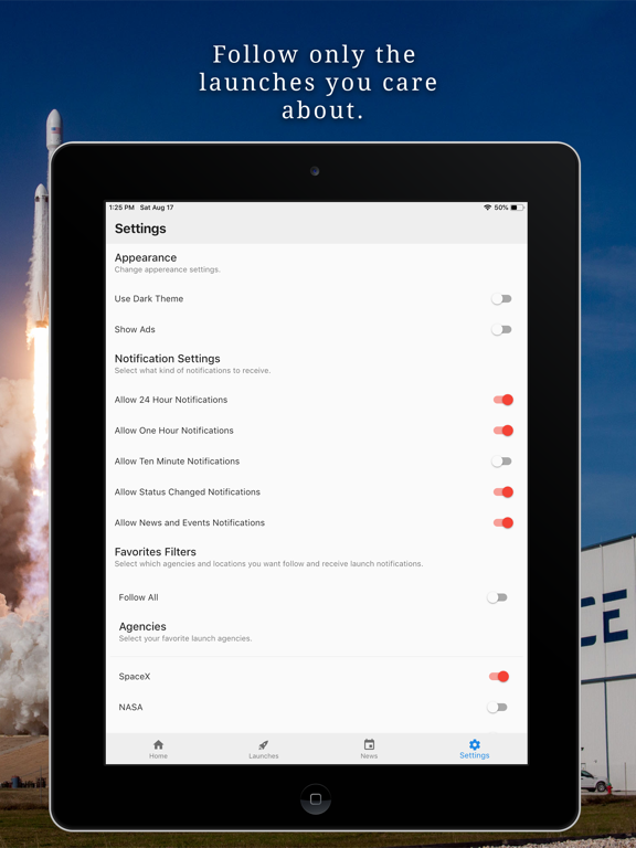Space Launch Now iPad screenshot 5 - Entertainment app