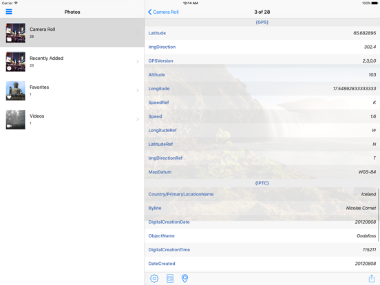 Photo Metadata Viewer iPad screenshot 4 - Photo & Video app
