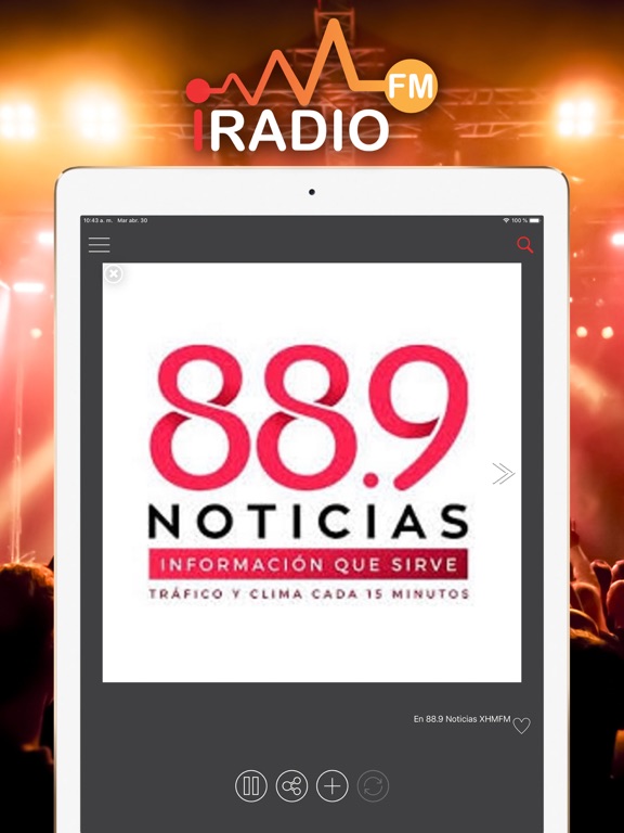 iRadio FM Música y Radio iPad screenshot 2 - Music app