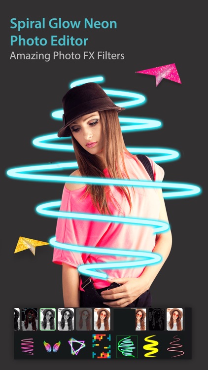 Spiral Photo Editor Neon