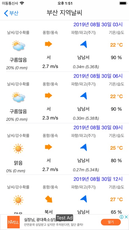바다타임 (물때, 날씨) - 대한민국 모든 물때 정보