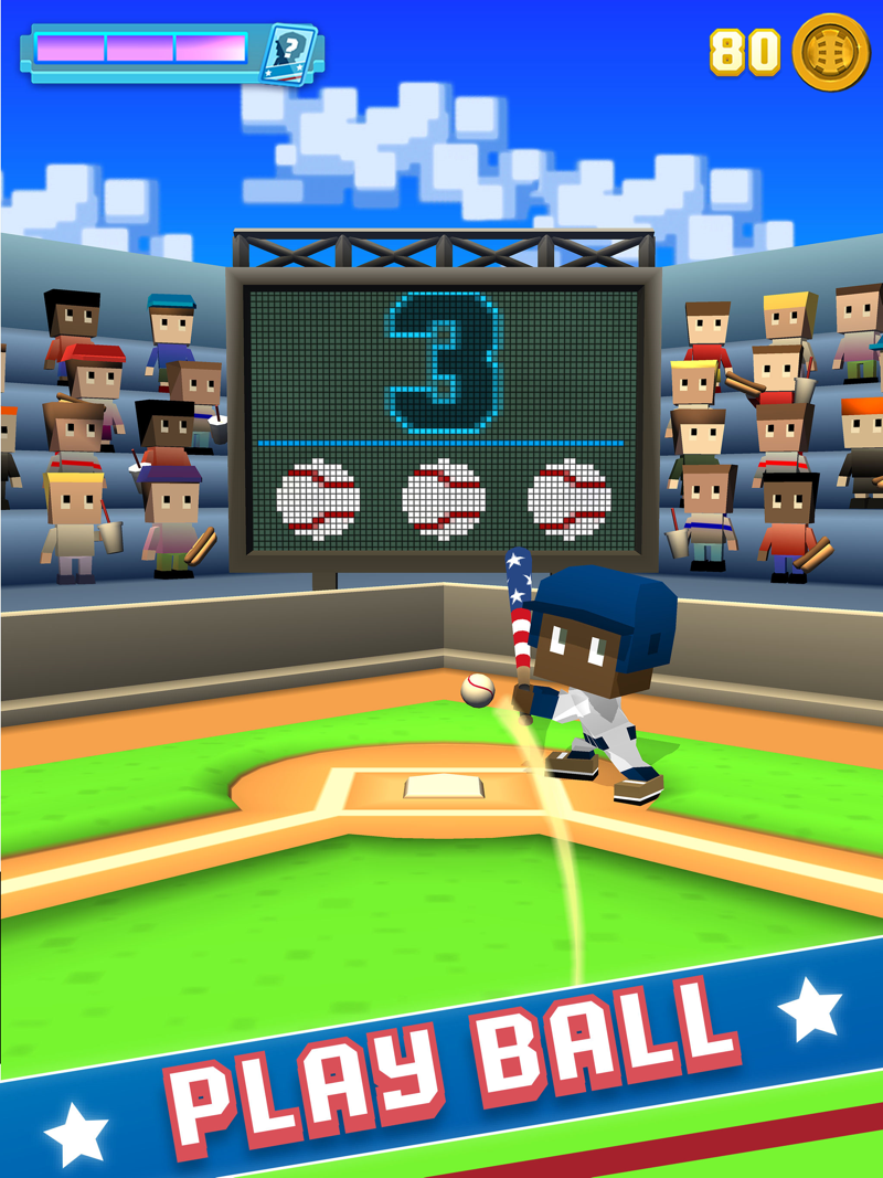 Blocky Baseball: Home Run Hero official gameplay screenshot 1