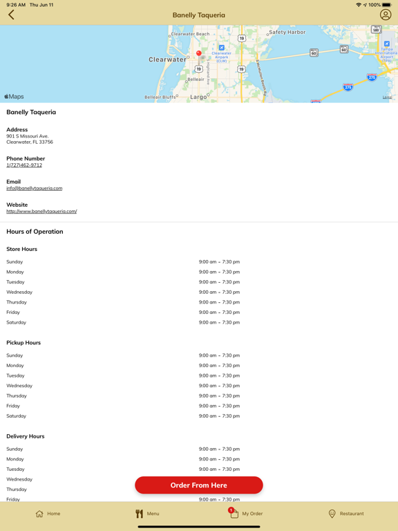 Banelly Taqueria iPad screenshot 8 - Food & Drink app