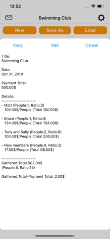 Split Cost App iPhone screenshot