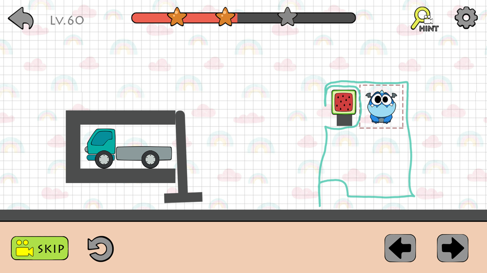 #2. Dino Brain - Draw Physics Line (iOS) Podle: ICEBEAR., JSC