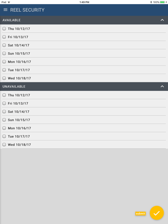 Reel Security Guard Assist iPad screenshot 2 - Business app
