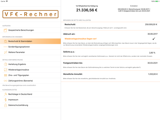 Screenshot #4 pour VFE-Rechner