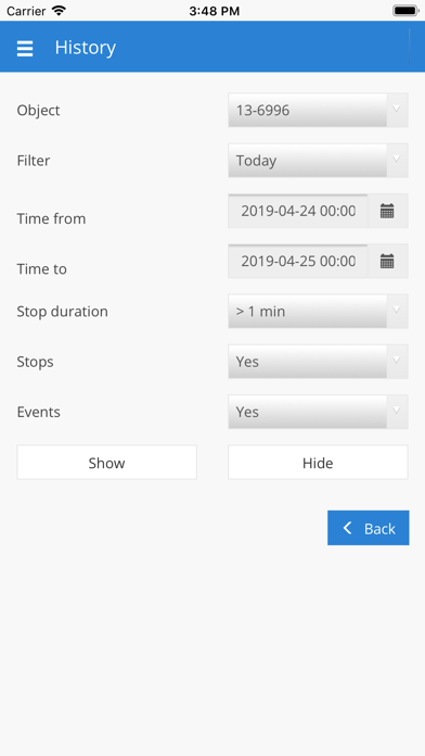 Easytrax GPS Tracking-Lite iPhone screenshot 8 - Travel app