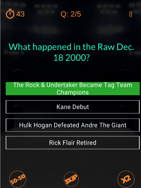 World Wrestling Quiz 2020 iPad screenshot