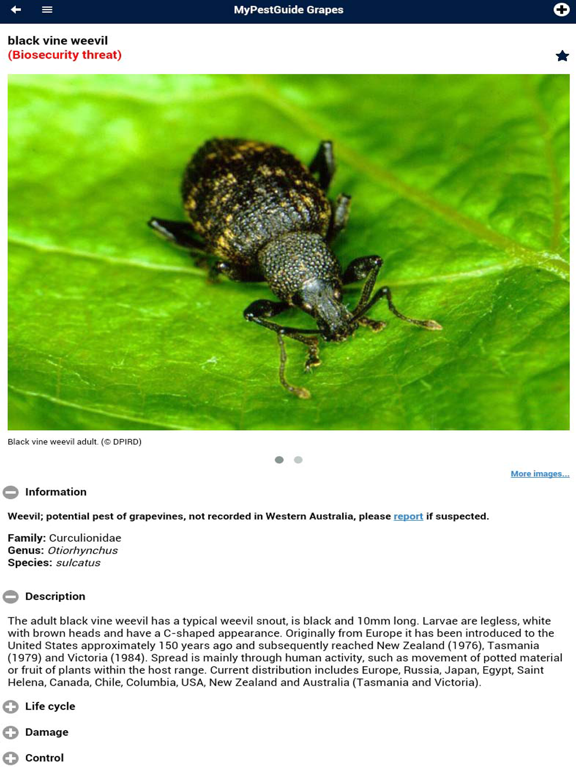 MyPestGuide Grapes iPad screenshot