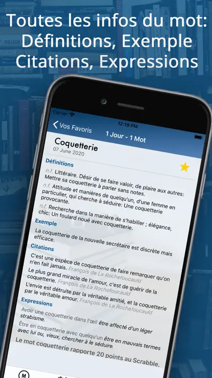Captura de tela 5 de 6 de 1 Jour 1 Mot - définition