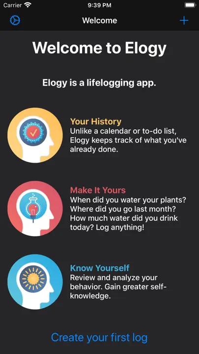 Elogy iPhone-skjermbilde 1