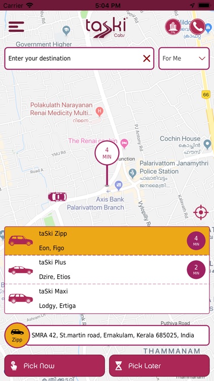 taSki Cabs - Book Taxi Kochi screenshot-3