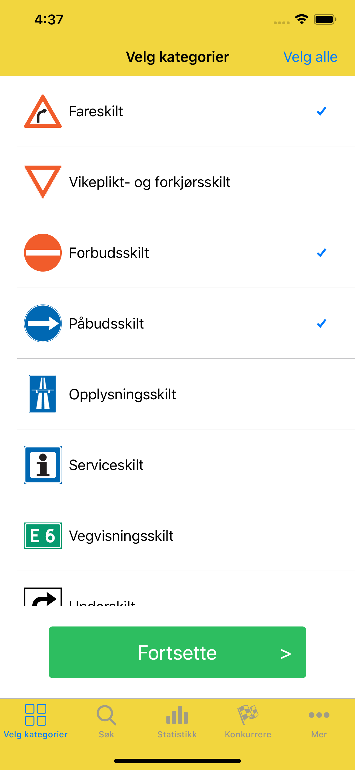 Trafikkskilt Quiz