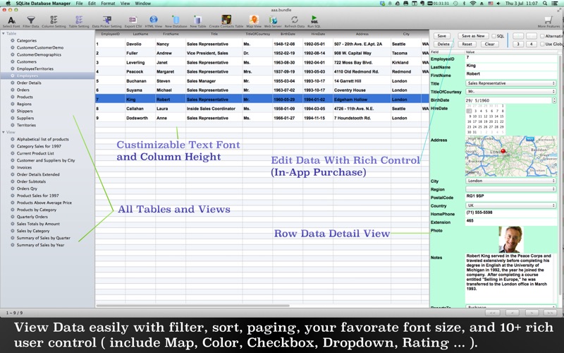 Screenshot #1 pour SQLite Database Manager