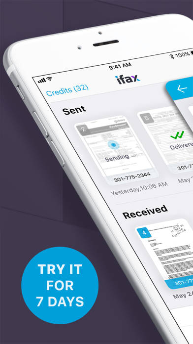 iFax - Send & Receive Faxes Screenshot 1