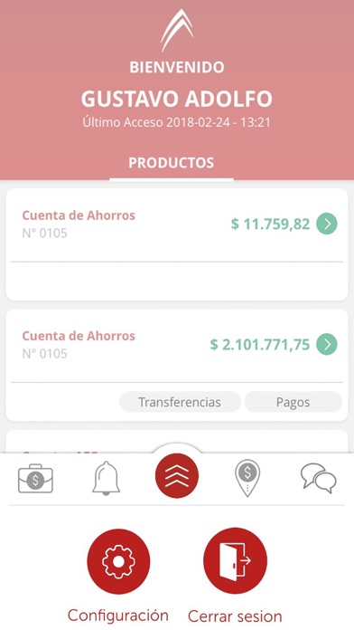 Bancoomeva Móvil Screenshot
