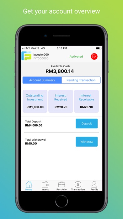 B2B Finpal MY Investor Screenshot