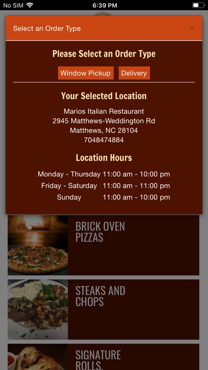 Marios Italian Restaurant