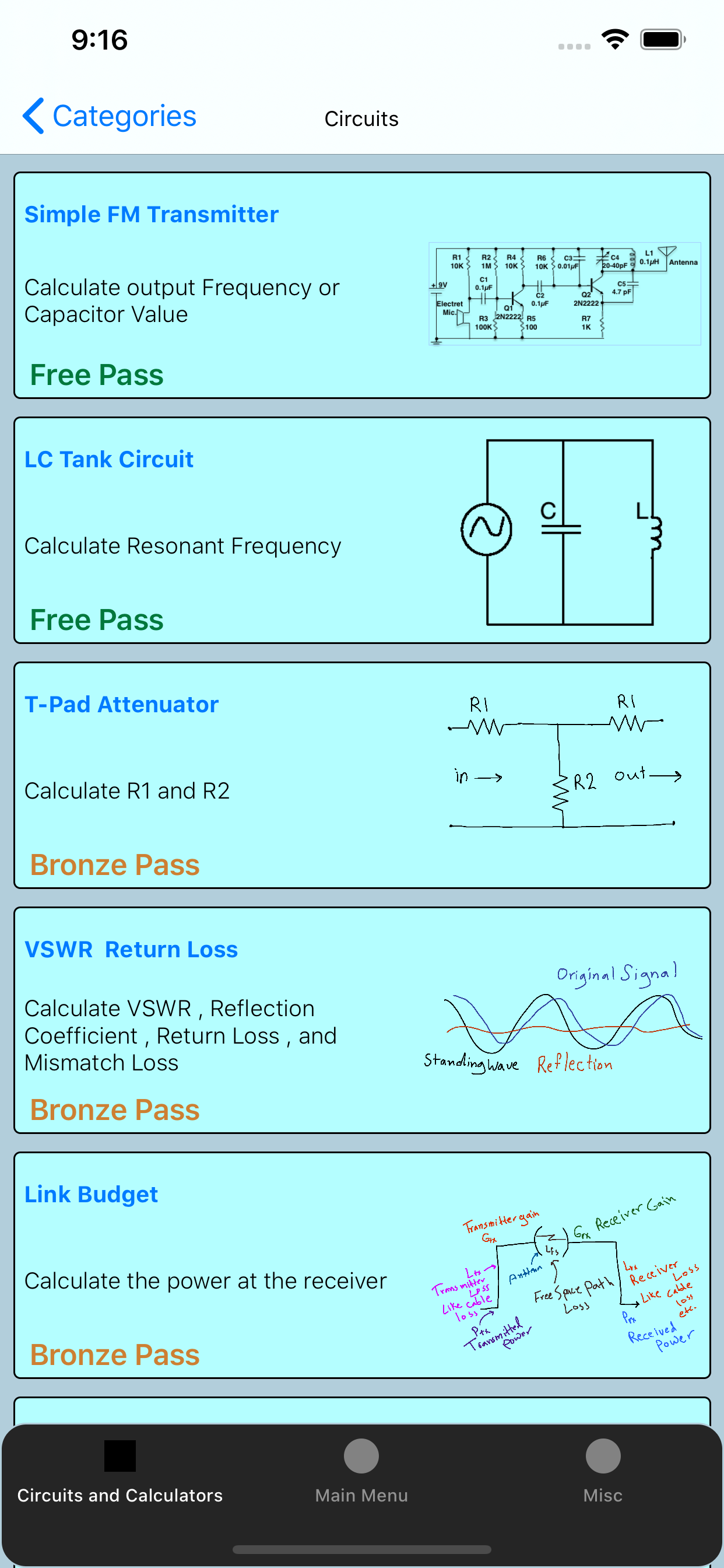 Electronics Circuit Calculator