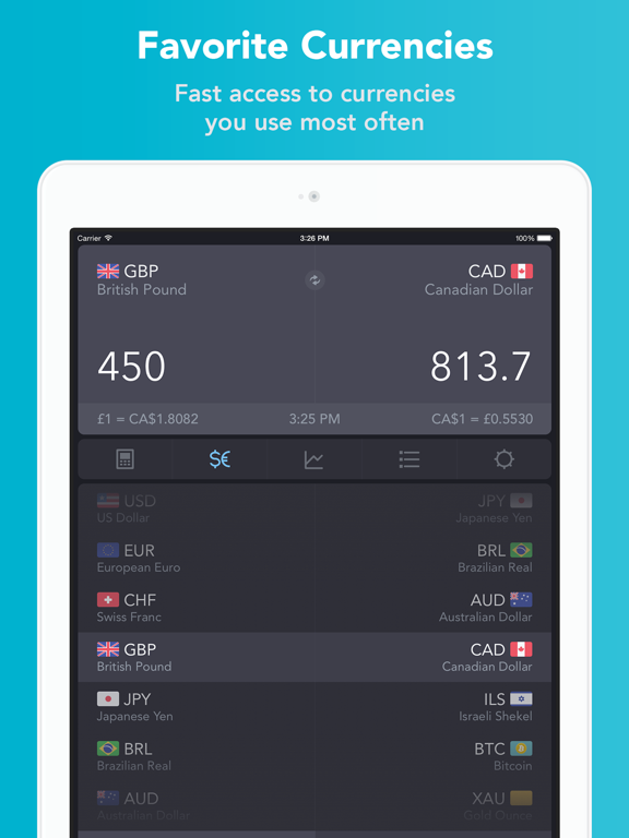 iCurrency Pad  ~  Currency Converter & Exchange Rates screenshot