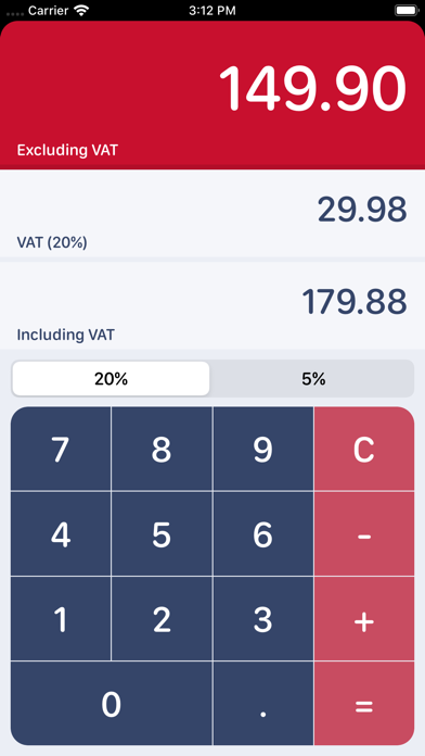 UK VAT Calculator Screenshot