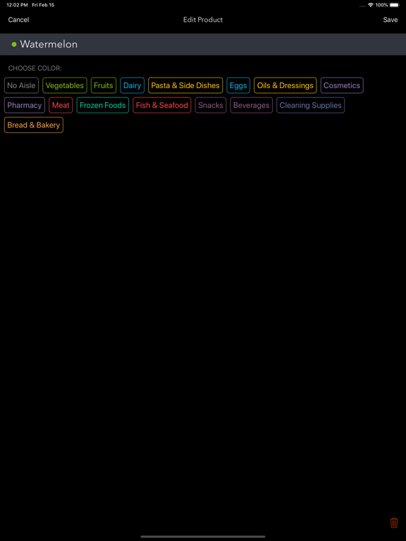 Picky - Grocery Shopping List iPad screenshot
