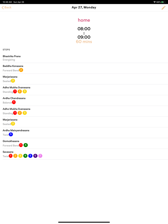 Screenshot #6 pour My Yoga Planner
