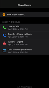 Phone Memos screenshot