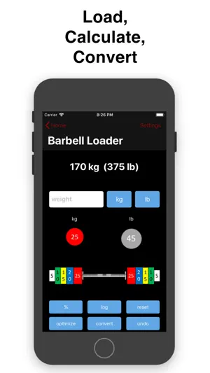 Barbell Loader and Calculator screenshot 1