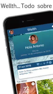 rastreador de salud wellth iphone capturas de pantalla 1