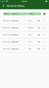 EasyScore Golf Scorecard screenshot