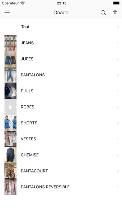 Onado shop online Screenshot