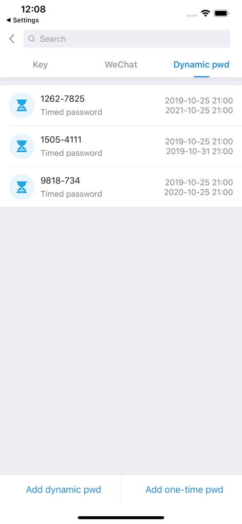WisHome - wishome-dynamic-password-interface