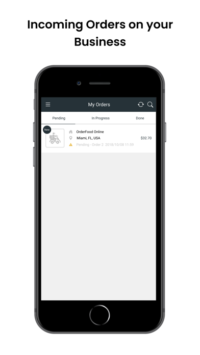 OrderFoodOnline Business Screenshot