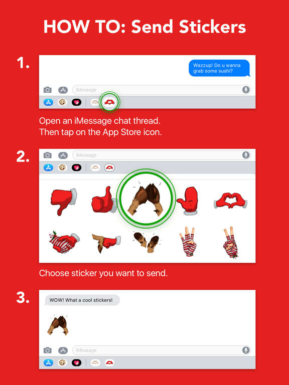 Christmas Hand Gestures iPad screenshot 4 - Stickers app