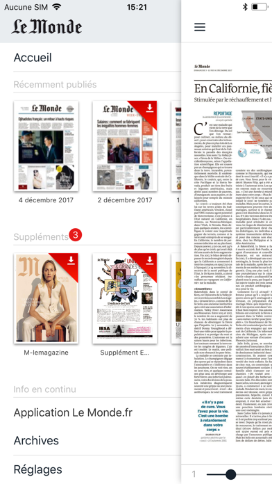 Journal Le Monde review screenshots