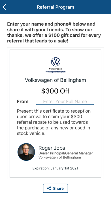 Volkswagen of Bellingham Screenshot