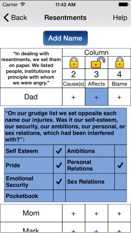 AA 4th Step screenshot 3 of 5