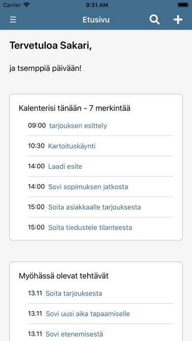 Adensy CRM Screenshot