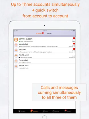 Captura de Pantalla 1 SafeUM - secure messenger iphone