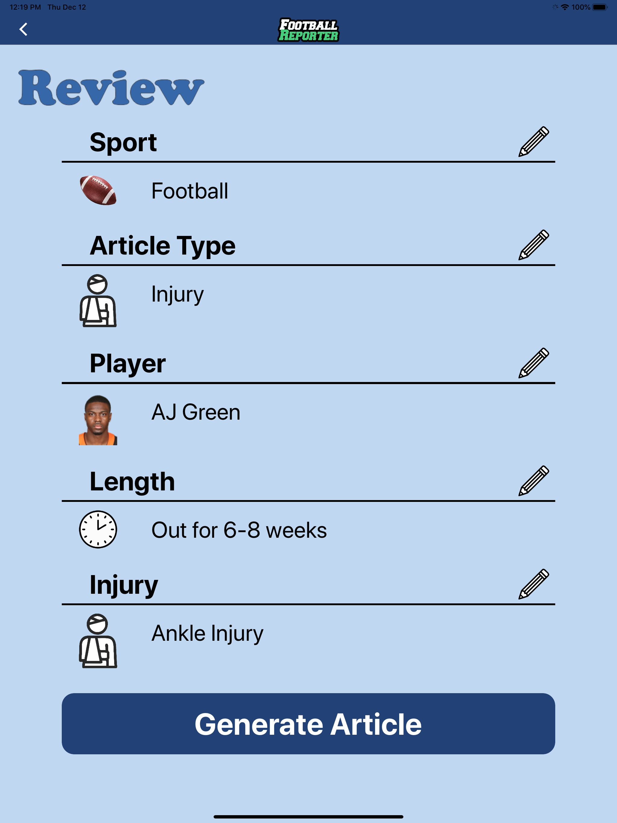 Football Reporter screenshot 11