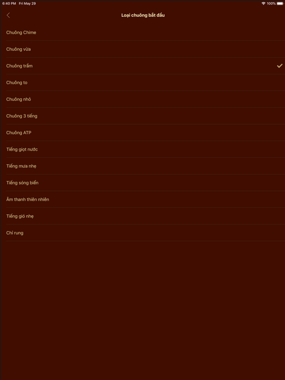 Tiếng chuông chánh niệm iPad screenshot 5 - Productivity app