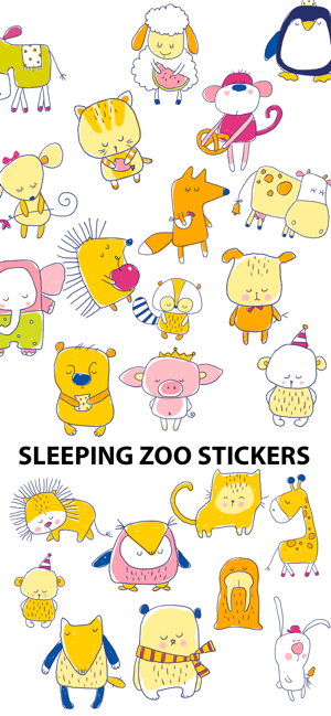 Sleeping Zoo Stickers