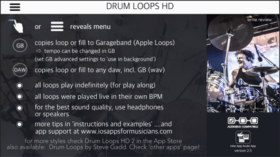 Screenshot #1 pour Drum Loops HD
