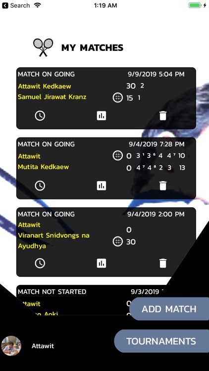 Tennis ScoreBox