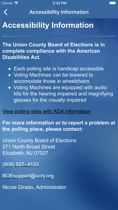 Union County NJ Votes Screenshot