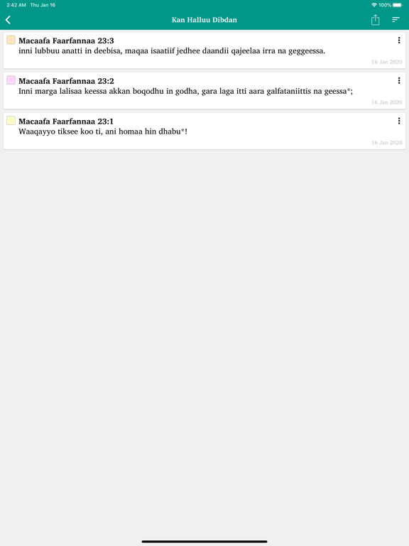 Macaafa Qulqulluu Afaan Oromoo iPad screenshot 9