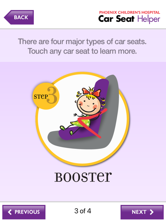 Car Seat Helper iPad screenshot 4 - Medical app